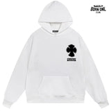 Moletom Chrome Hearts Big Cross Logo Hoodie White