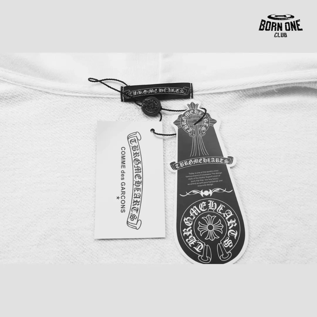 Moletom Chrome Hearts Big Cross Logo Hoodie White
