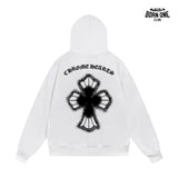 Moletom Chrome Hearts Big Cross Logo Hoodie White