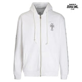 Moletom Chrome Hearts Horseshoe Cross Zip Up Hoodie White