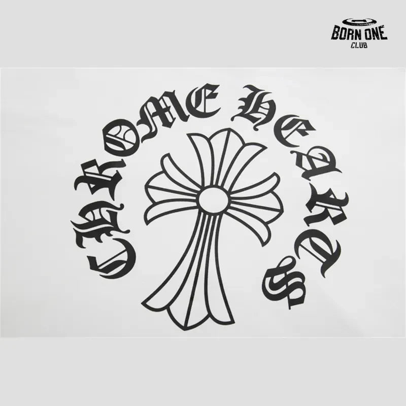 Moletom Chrome Hearts Horseshoe Cross Zip Up Hoodie White