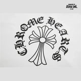 Moletom Chrome Hearts Horseshoe Cross Zip Up Hoodie White