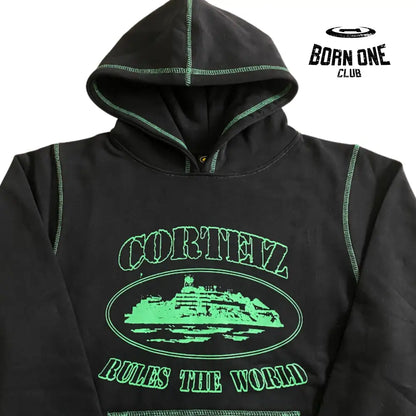 Moletom Corteiz Alcatraz Hoodie Black & Green