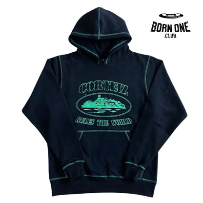 Moletom Corteiz Alcatraz Hoodie Black & Green P