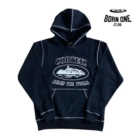 Moletom Corteiz Alcatraz Hoodie Black & White P