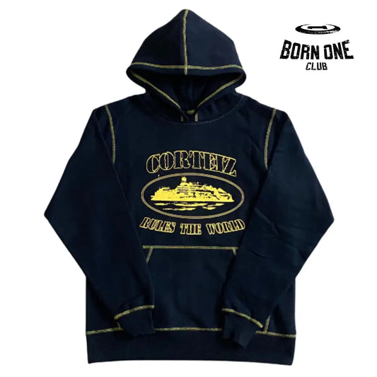 Moletom Corteiz Alcatraz Hoodie Black & Yellow P