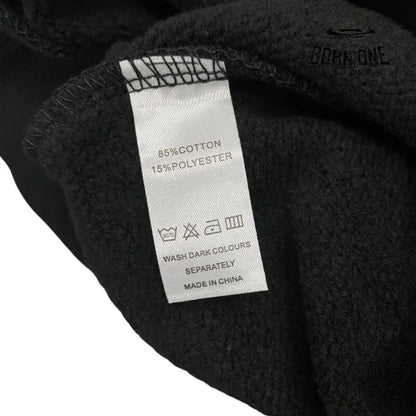 Moletom Corteiz Black to Black Alcatraz Logo Hoodie