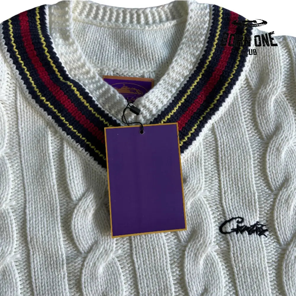 Moletom Corteiz Neck Sweater White