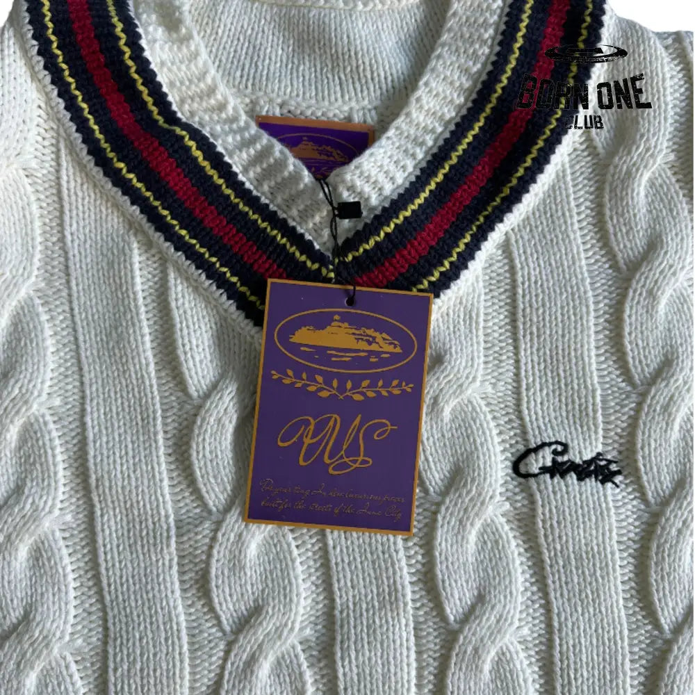 Moletom Corteiz Neck Sweater White