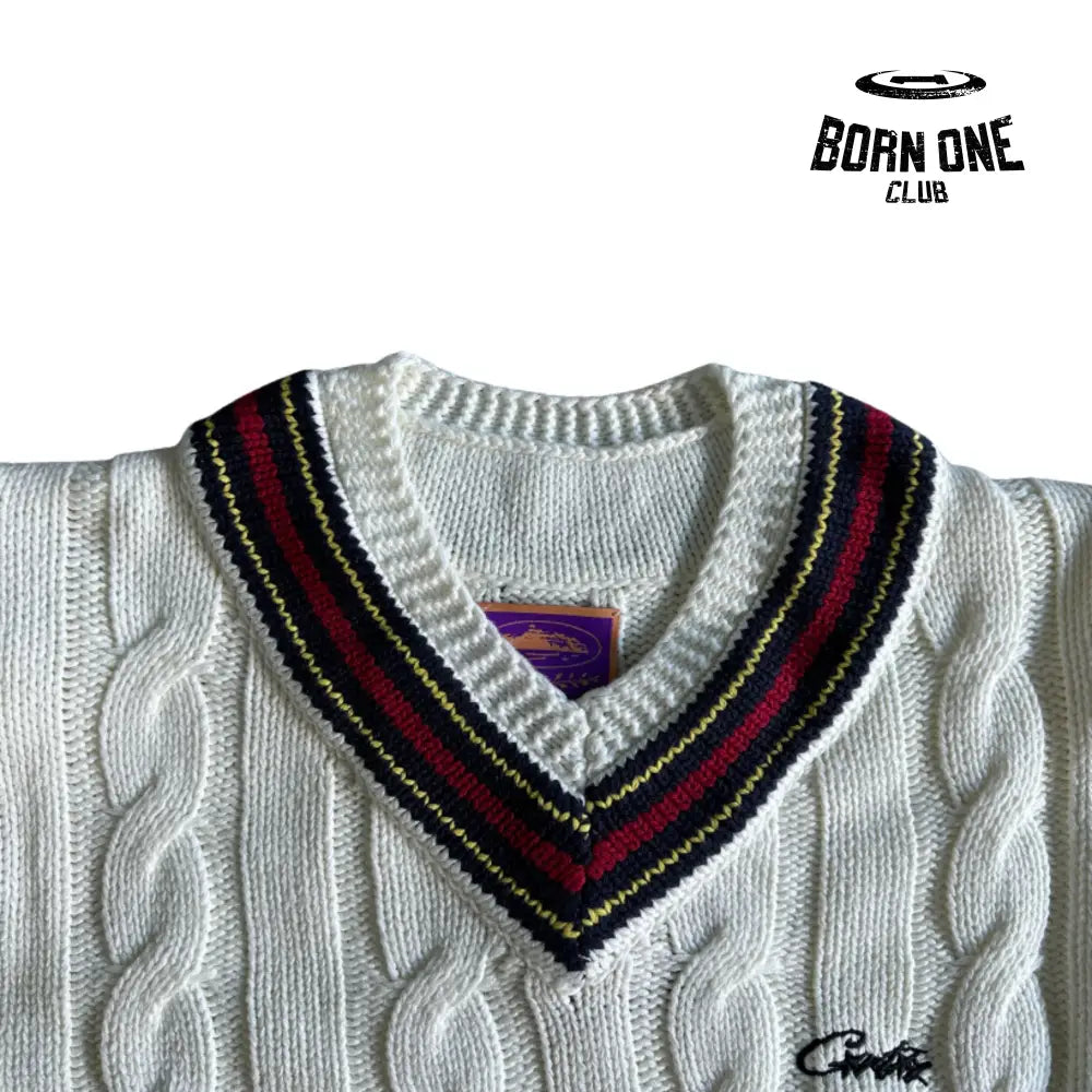 Moletom Corteiz Neck Sweater White