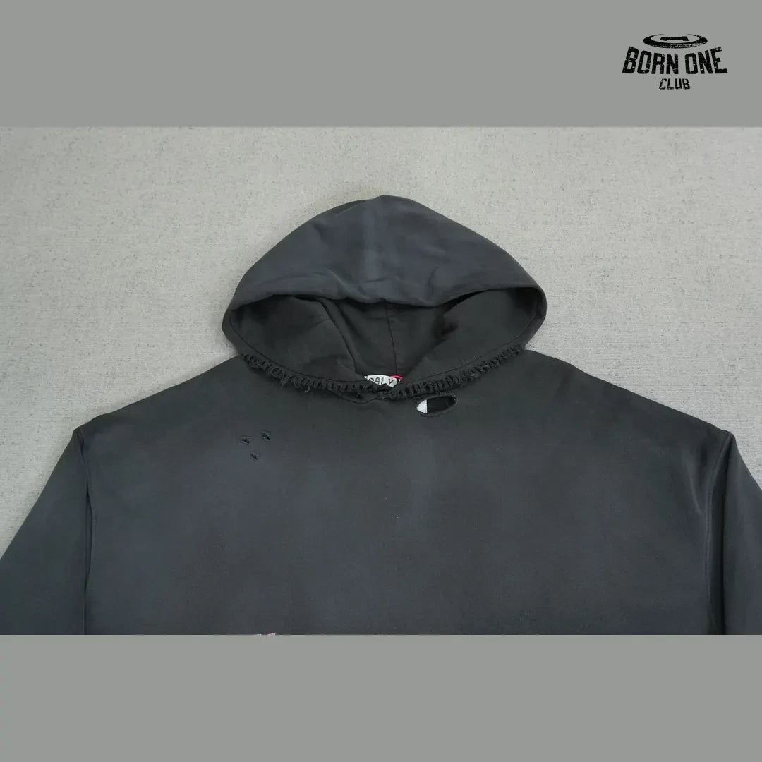 Moletom Paly Hollywood Distressed Logo Hoodie Black