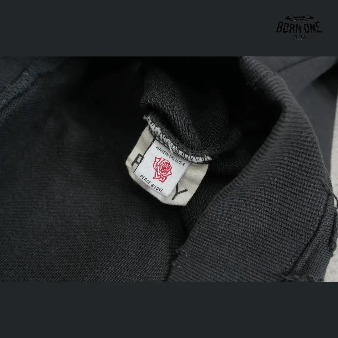 Moletom Paly Hollywood Distressed Logo Hoodie Black