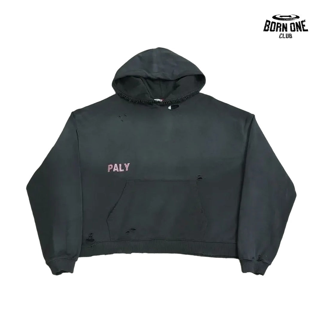 Moletom Paly Hollywood Distressed Logo Hoodie Black