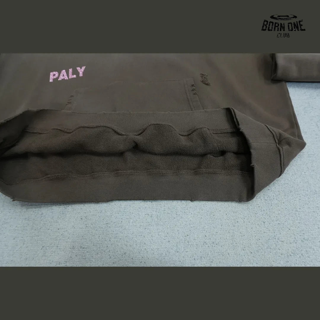 Moletom Paly Hollywood Distressed Logo Hoodie Brown