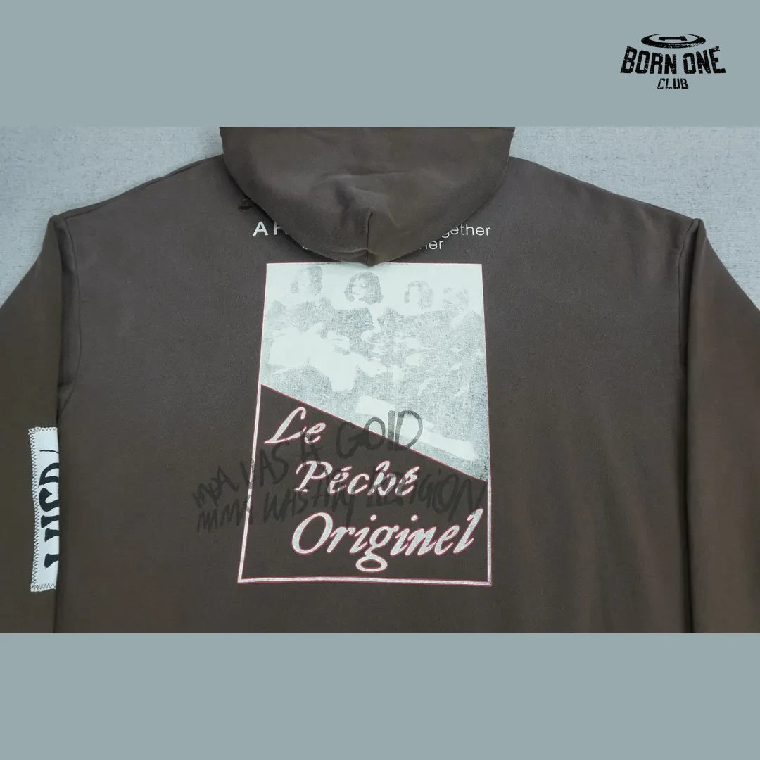Moletom Paly Hollywood Le Péché Originel Hoodie Brown