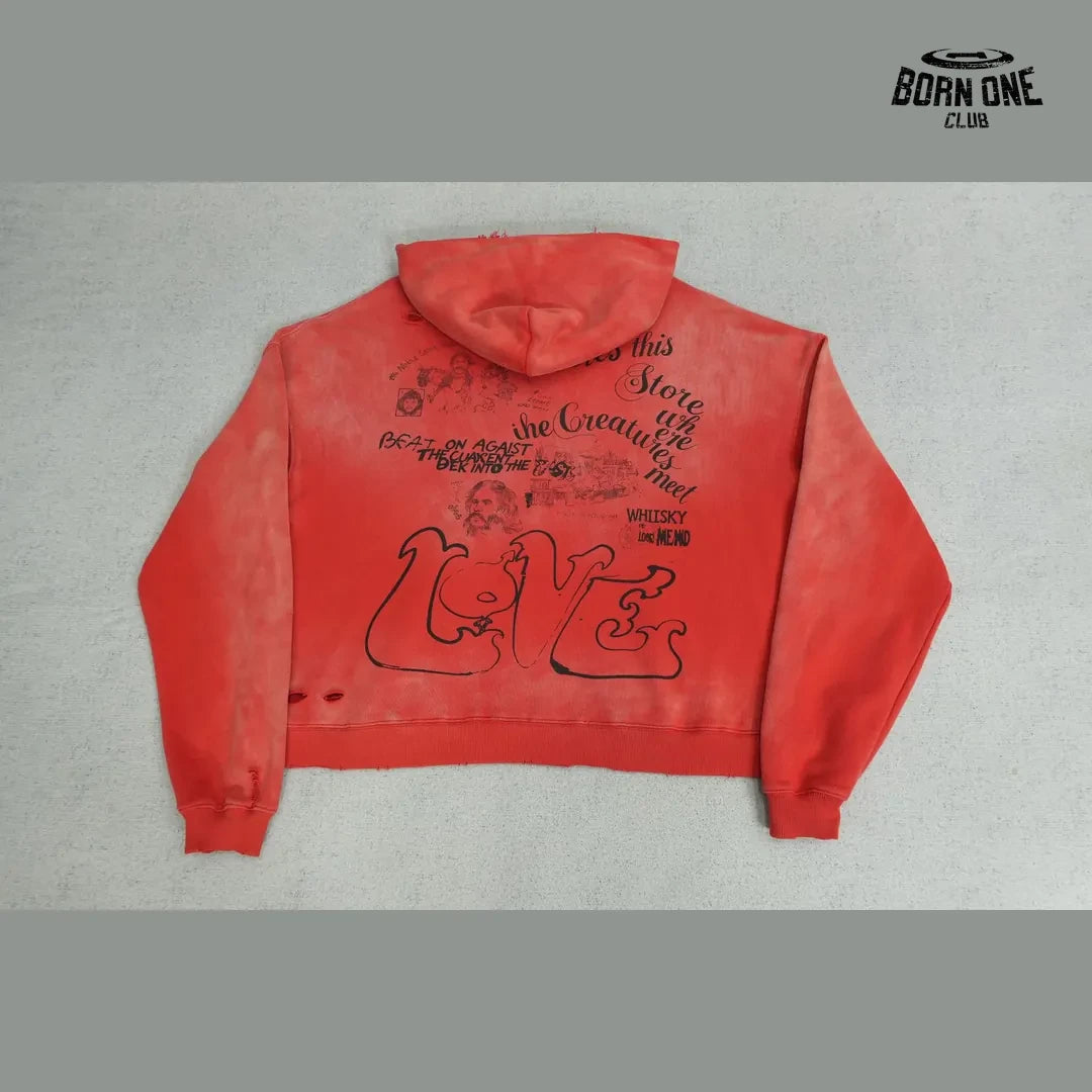 Moletom Paly Hollywood Love 67 Screen Hoodie Red