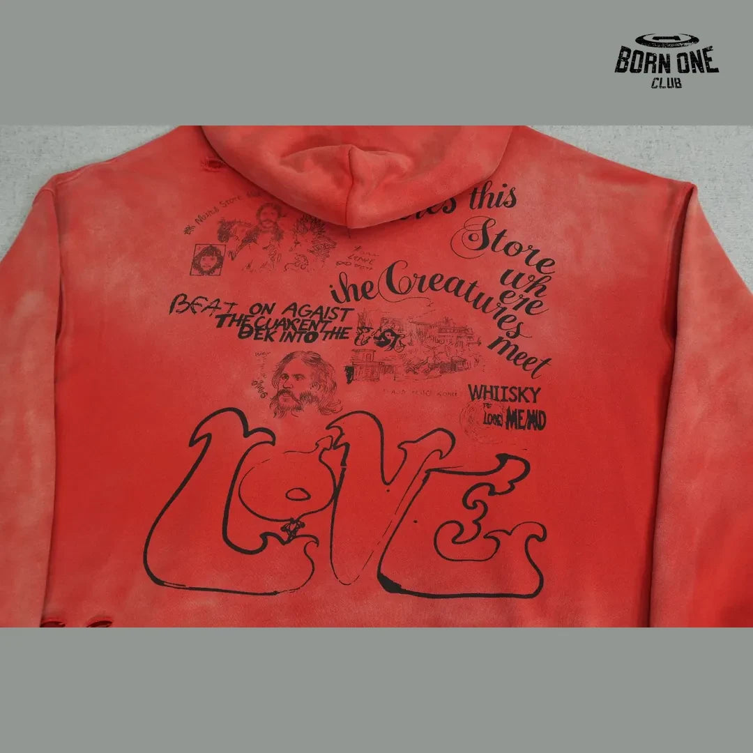 Moletom Paly Hollywood Love 67 Screen Hoodie Red