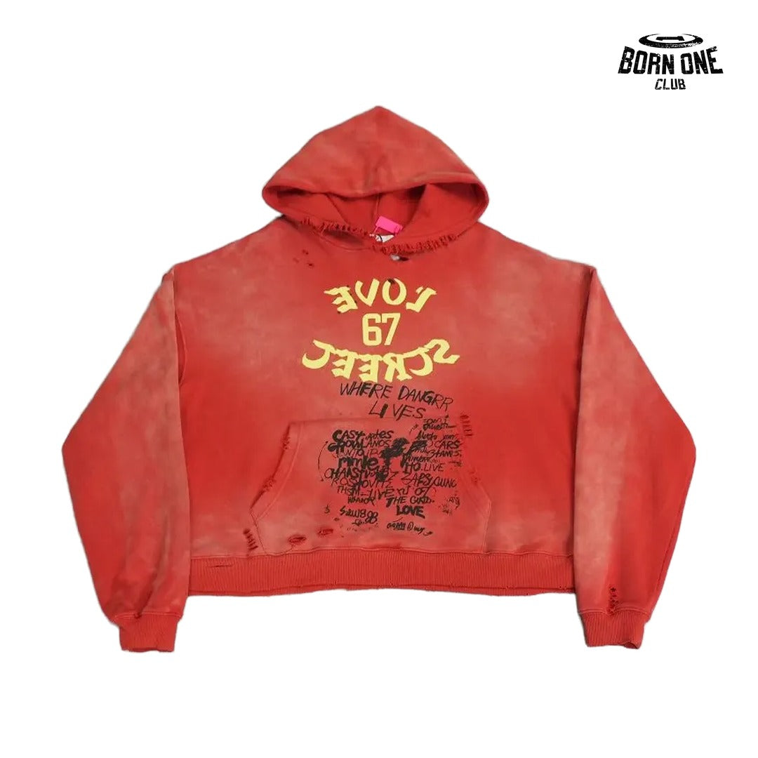 Moletom Paly Hollywood Love 67 Screen Hoodie Red