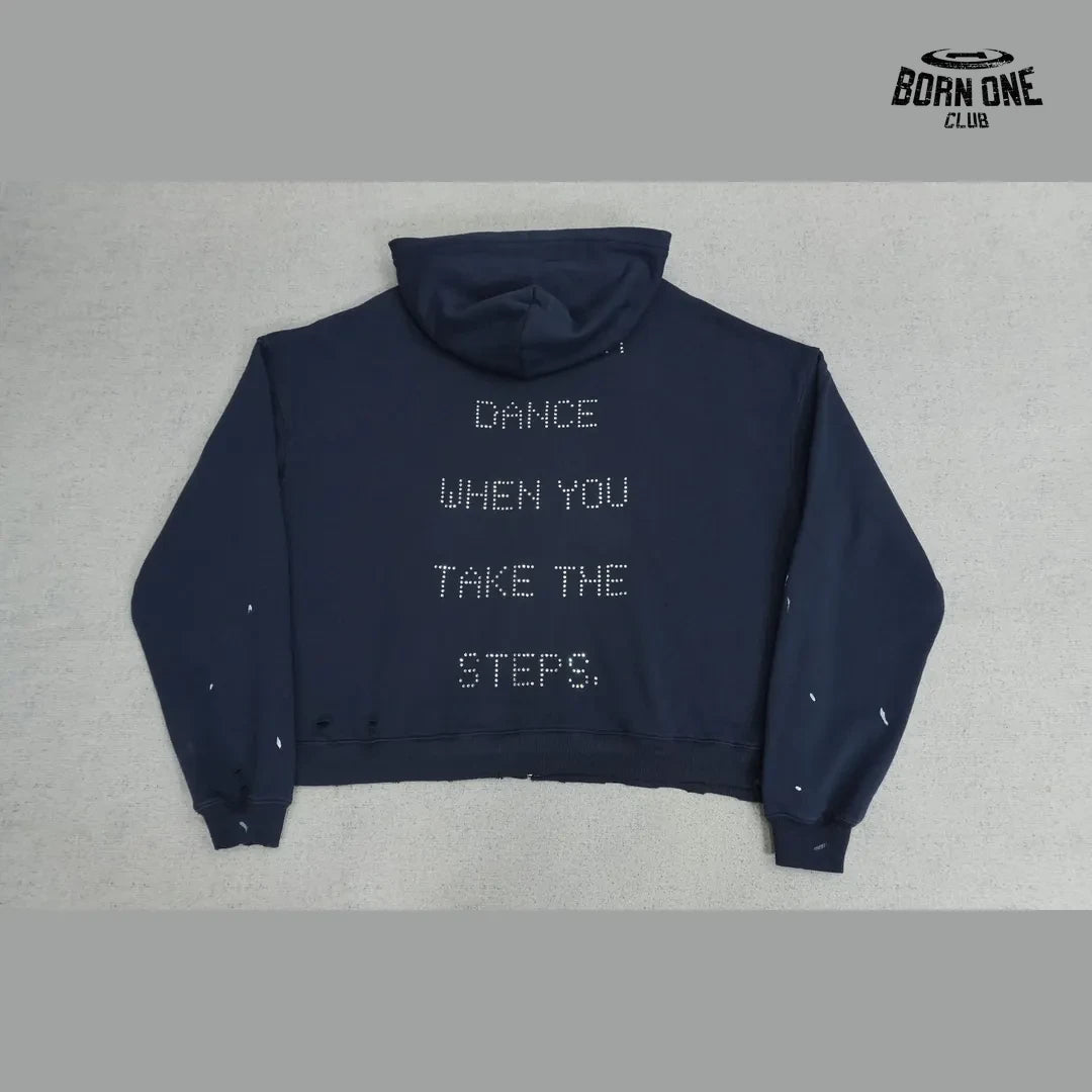 Moletom Paly Hollywood One Day At A Time Zip Up Hoodie Navy