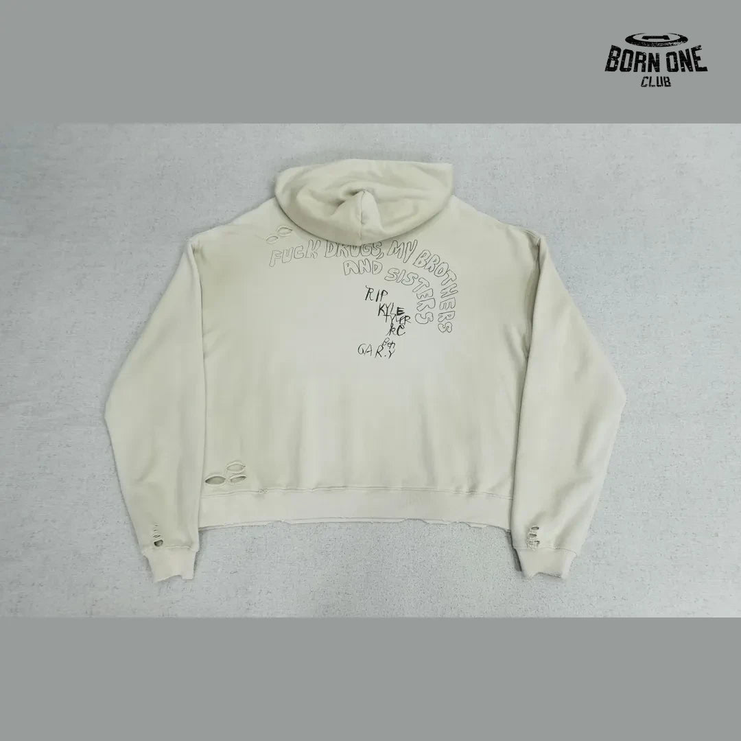 Moletom Paly Hollywood Portrait Print Hoodie Cream