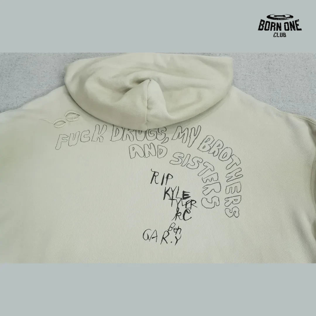 Moletom Paly Hollywood Portrait Print Hoodie Cream