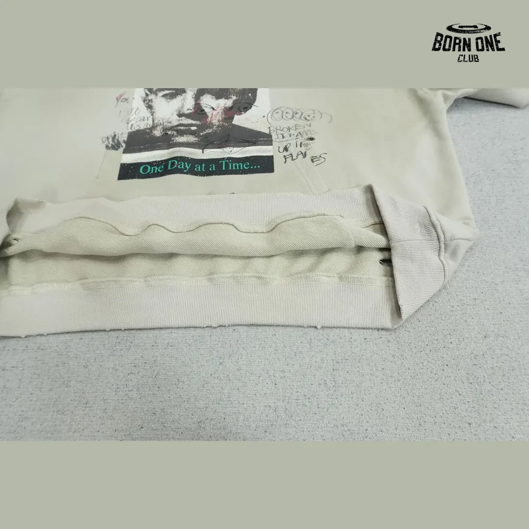 Moletom Paly Hollywood Portrait Print Hoodie Cream