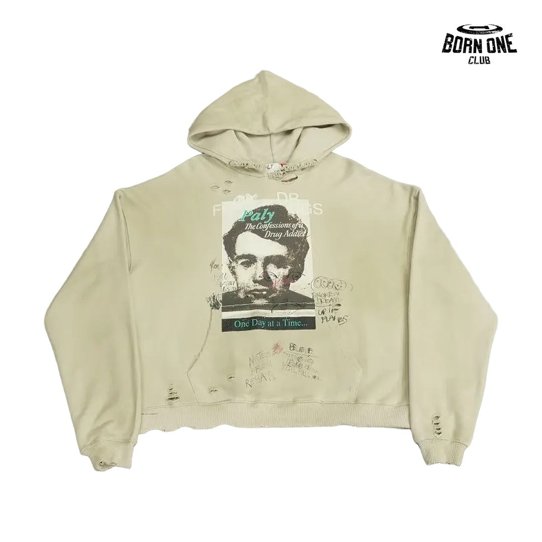 Moletom Paly Hollywood Portrait Print Hoodie Cream