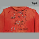 Moletom Paly Hollywood Rhinestone Patch Hoodie Red