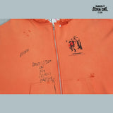Moletom Paly Hollywood Rolling Stones Zip Up Hoodie Orange