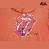 Moletom Paly Hollywood Rolling Stones Zip Up Hoodie Orange
