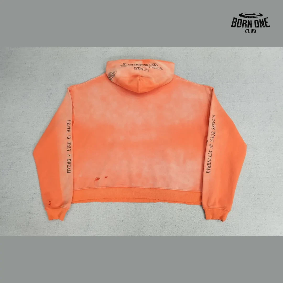 Moletom Paly Hollywood Star Graphic Hoodie Orange
