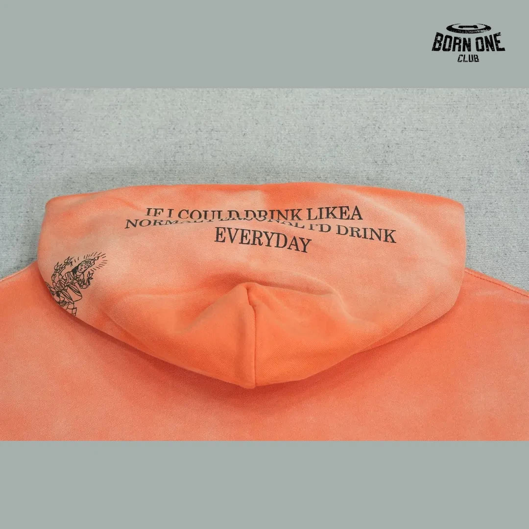 Moletom Paly Hollywood Star Graphic Hoodie Orange