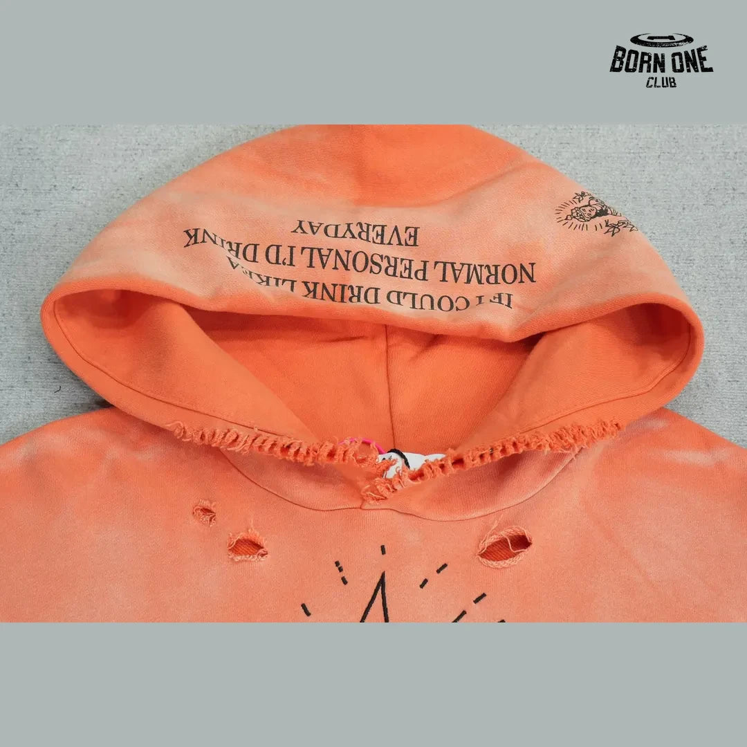 Moletom Paly Hollywood Star Graphic Hoodie Orange