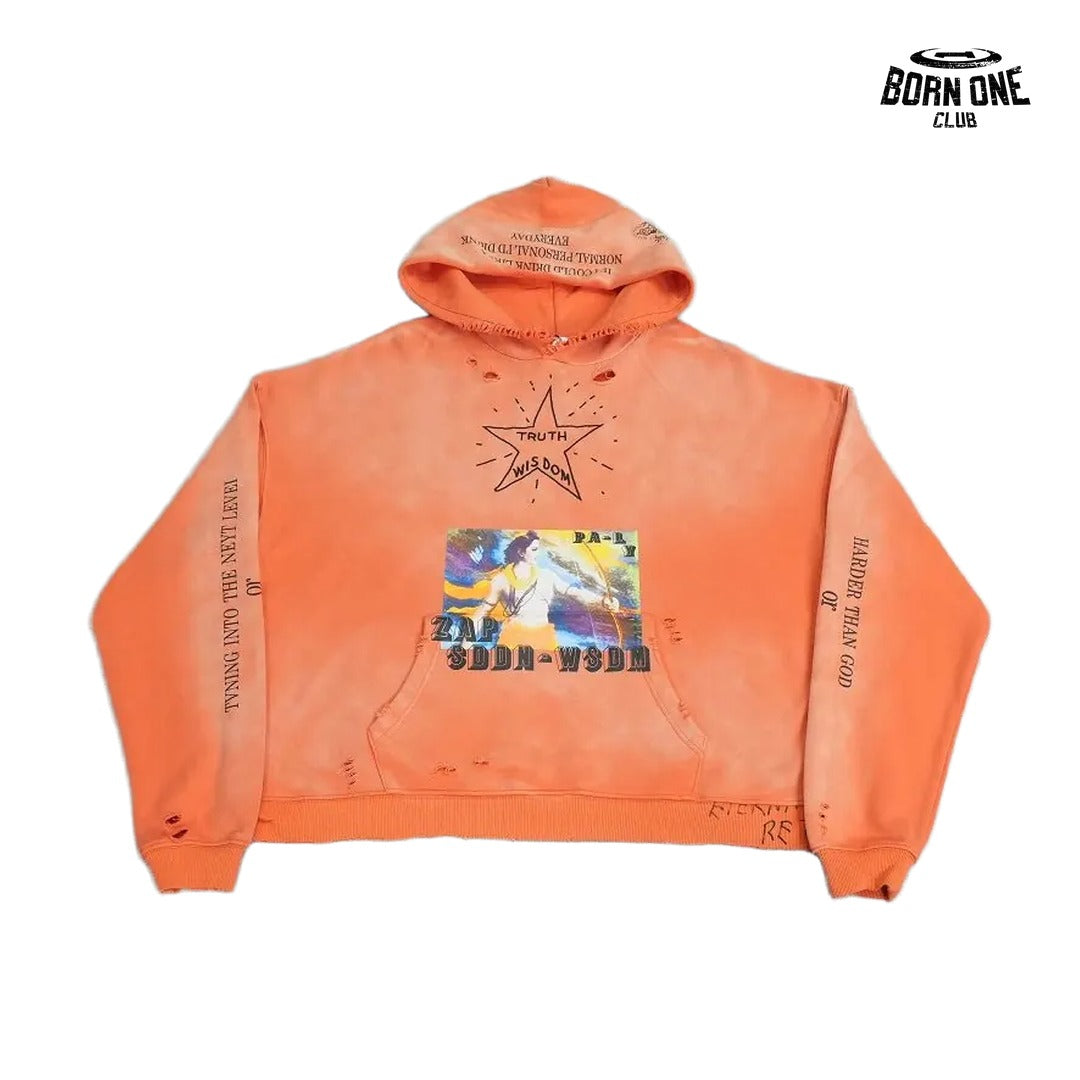 Moletom Paly Hollywood Star Graphic Hoodie Orange