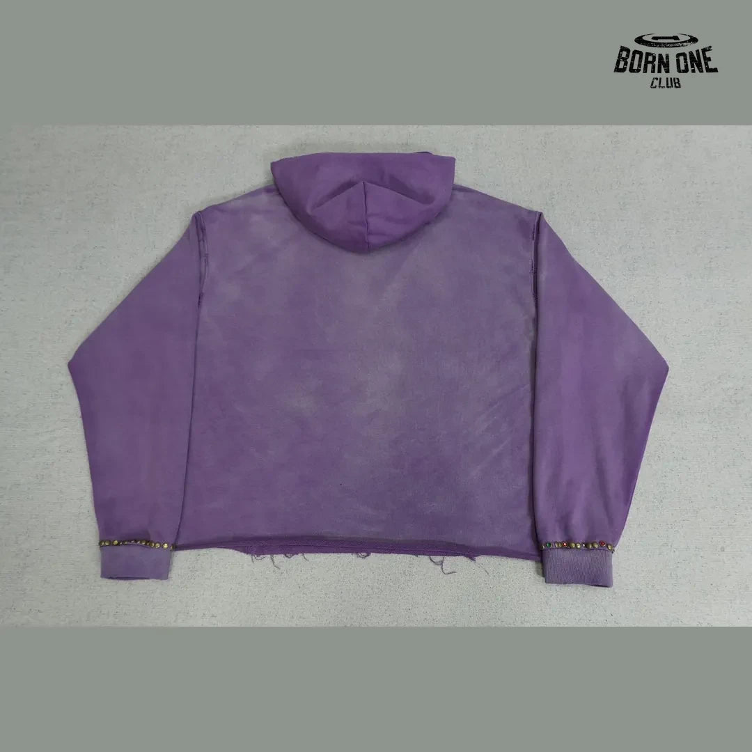 Moletom Satoshi Nakamoto Contrast Hood Logo Hoodie Purple