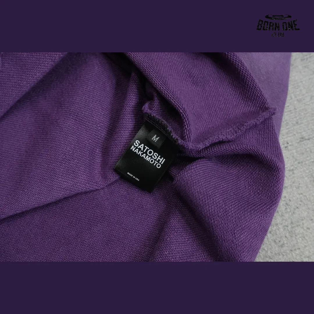 Moletom Satoshi Nakamoto Contrast Hood Logo Hoodie Purple