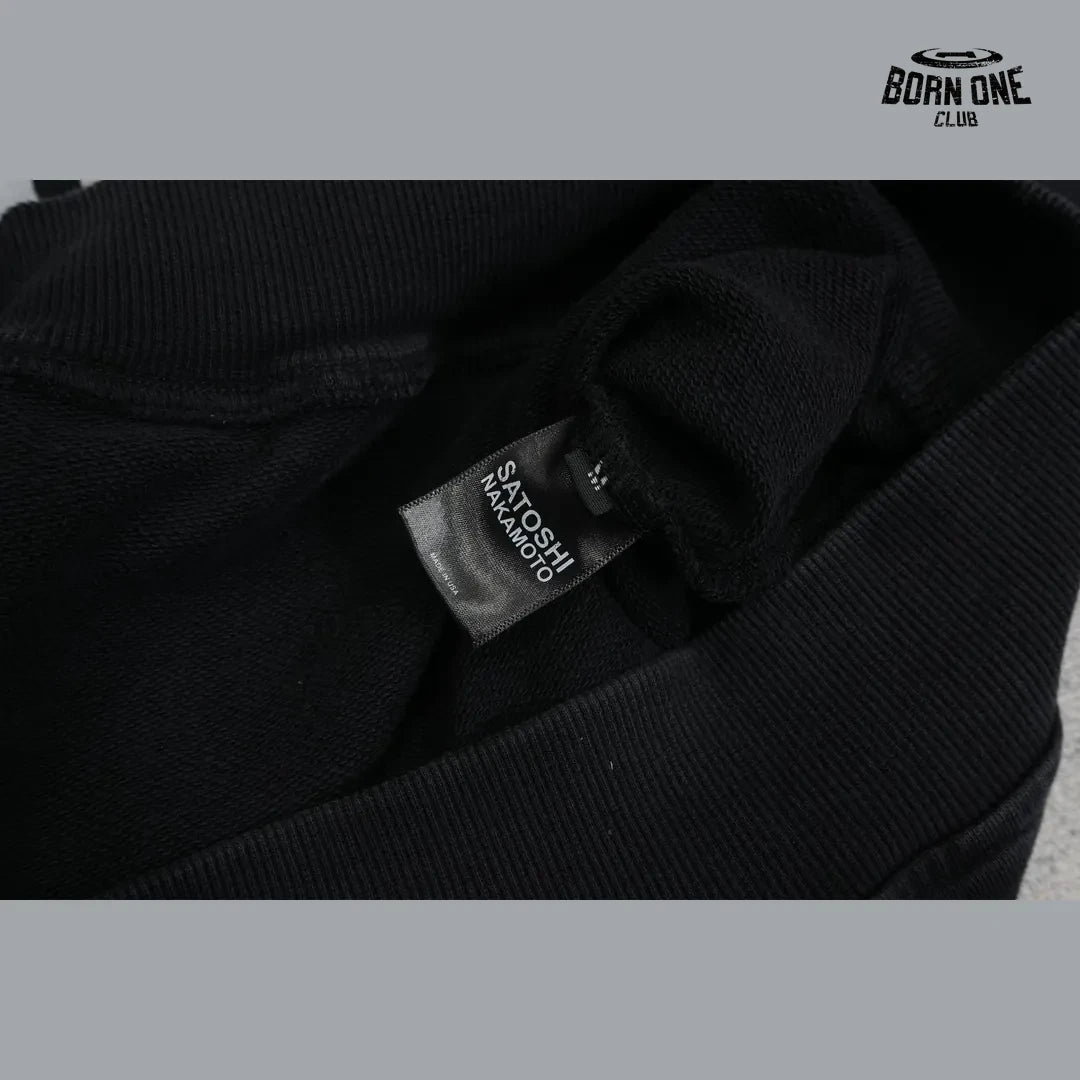 Moletom Satoshi Nakamoto Cybernetics Zip Up Hoodie Black
