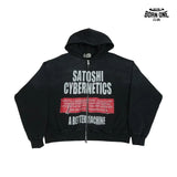 Moletom Satoshi Nakamoto Cybernetics Zip Up Hoodie Black