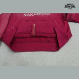 Moletom Satoshi Nakamoto Distressed Logo Zip Up Hoodie Red