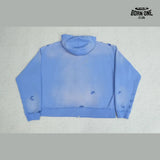 Moletom Satoshi Nakamoto Los Angeles Globe Zip Up Hoodie Blue