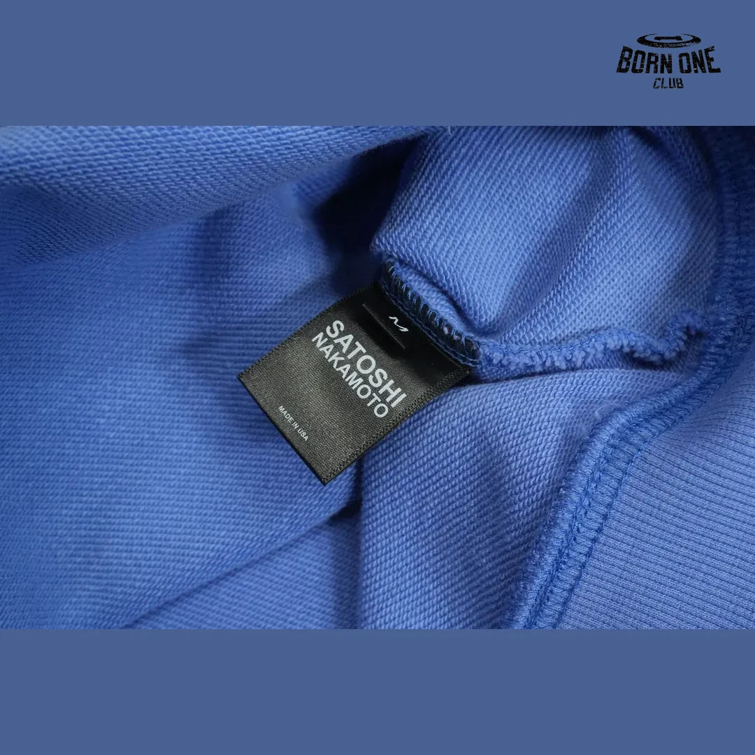 Moletom Satoshi Nakamoto Los Angeles Globe Zip Up Hoodie Blue