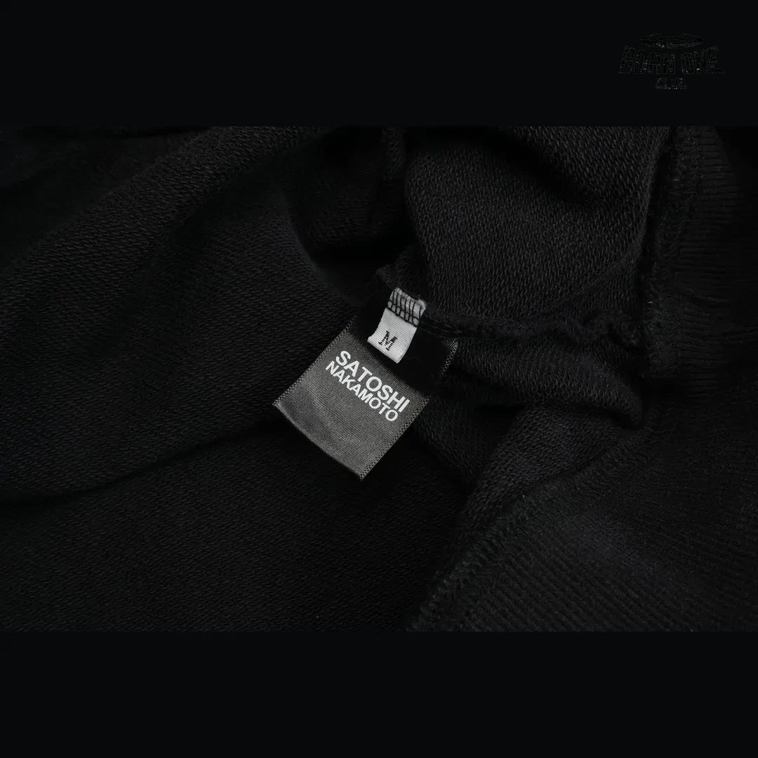 Moletom Satoshi Nakamoto Rhinestone Logo Hoodie Black