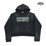 Moletom Satoshi Nakamoto Rhinestone Logo Hoodie Black