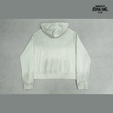 Moletom Satoshi Nakamoto Rhinestone Logo Hoodie White