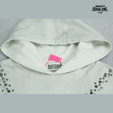 Moletom Satoshi Nakamoto Rhinestone Logo Hoodie White