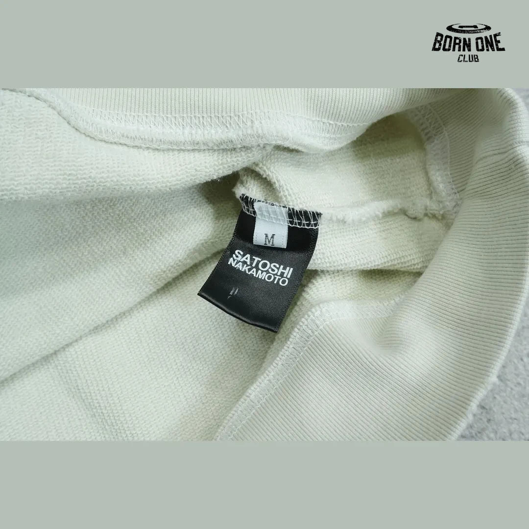 Moletom Satoshi Nakamoto Rhinestone Logo Hoodie White
