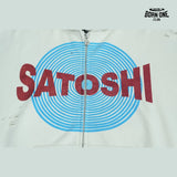 Moletom Satoshi Nakamoto Spiral Logo Zip Up Hoodie Cream
