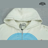 Moletom Satoshi Nakamoto Spiral Logo Zip Up Hoodie Cream