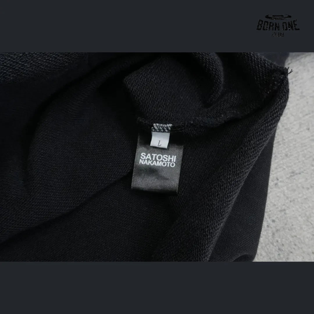Moletom Satoshi Nakamoto Tonal Logo Studded Hoodie Black