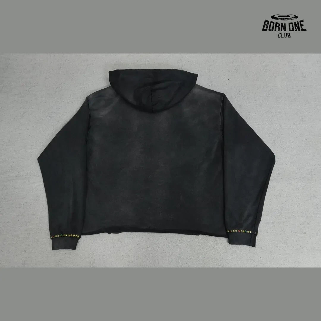 Moletom Satoshi Nakamoto Washed Logo Hoodie Black